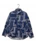 MONKEY TIME（モンキータイム）の古着「BROAD PAISLEY PRINT OVER SIZED CPO/ブロードペイズリープリントオーバーサイズCPOシャツ」｜ホワイト×ネイビー