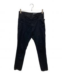 yohji yamamoto+noir（ヨウジヤマモトプリュスノアール）の古着「スキニーパンツ」｜ブラック