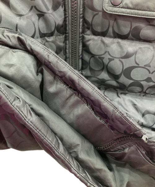 COACH（コーチ）COACH (コーチ) シグネチャー フーデッド パッファー ジャケット ブラック サイズ:Sの古着・服飾アイテム