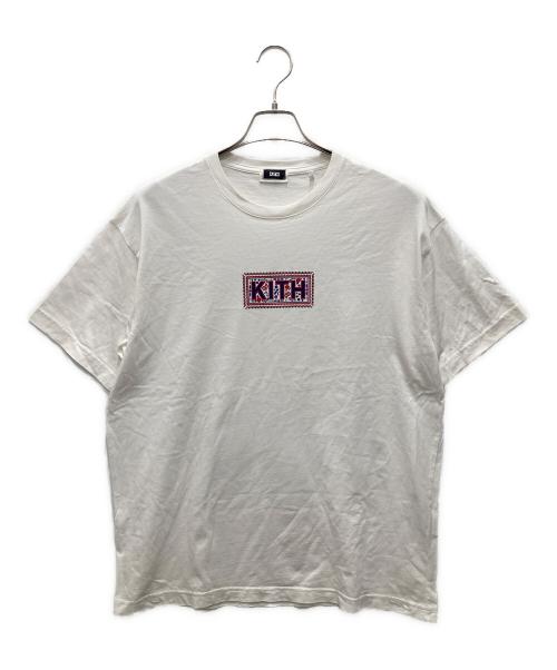 KITH（キス）KITH (キス) Floral Box Logo Tee/フローラル ボックス ロゴ ティー ホワイト サイズ:Lの古着・服飾アイテム