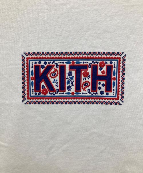 KITH（キス）KITH (キス) Floral Box Logo Tee/フローラル ボックス ロゴ ティー ホワイト サイズ:Lの古着・服飾アイテム