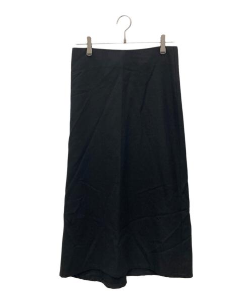 Y's（ワイズ）Y's (ワイズ) サイドボタンウールロングスカート ブラック サイズ:2の古着・服飾アイテム