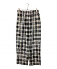 ESLOW（エスロー）の古着「チェック柄イージーパンツ」｜グレー×ブルー