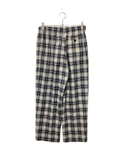 ESLOW（エスロー）ESLOW (エスロー) チェック柄イージーパンツ グレー×ブルー サイズ:2の古着・服飾アイテム