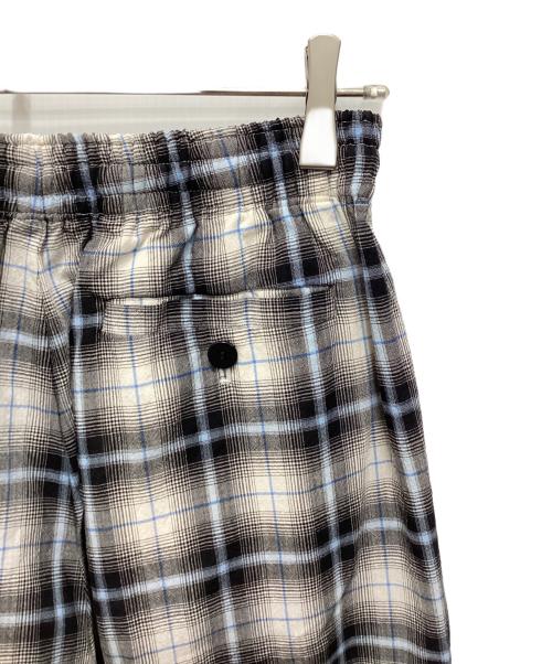 ESLOW（エスロー）ESLOW (エスロー) チェック柄イージーパンツ グレー×ブルー サイズ:2の古着・服飾アイテム