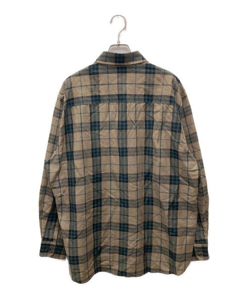 6(ROKU) BEAUTY&YOUTH（ロク ビューティーアンドユース）6(ROKU) BEAUTY&YOUTH (ロク ビューティーアンドユース) コットン チェック シャツ ベージュ×グリーン サイズ:38の古着・服飾アイテム