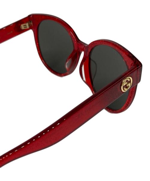 GUCCI（グッチ）GUCCI (グッチ) フォックスサングラス レッド サイズ:56口20-145の古着・服飾アイテム