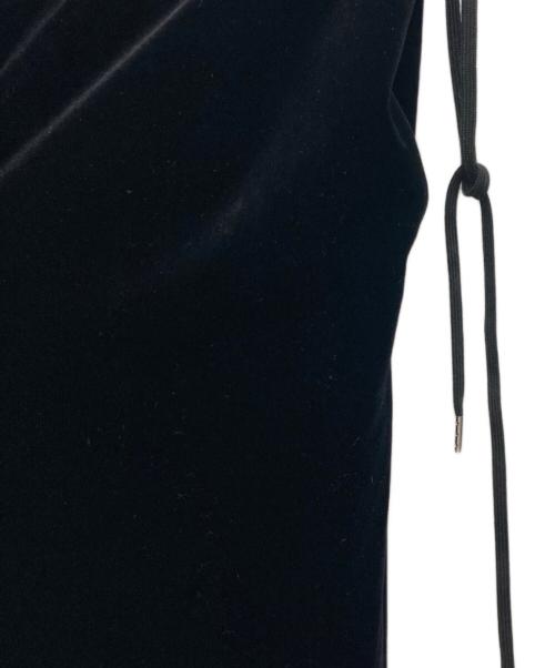 BALLSEY（ボールジィ）BALLSEY (ボールジィ) マットベロア イージーストレートパンツ ブラック サイズ:34の古着・服飾アイテム