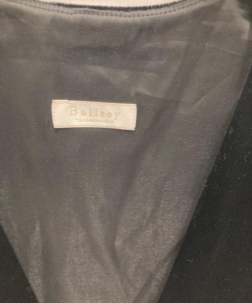 BALLSEY（ボールジィ）BALLSEY (ボールジィ) マットベロア Vネックベスト ブラック サイズ:36の古着・服飾アイテム