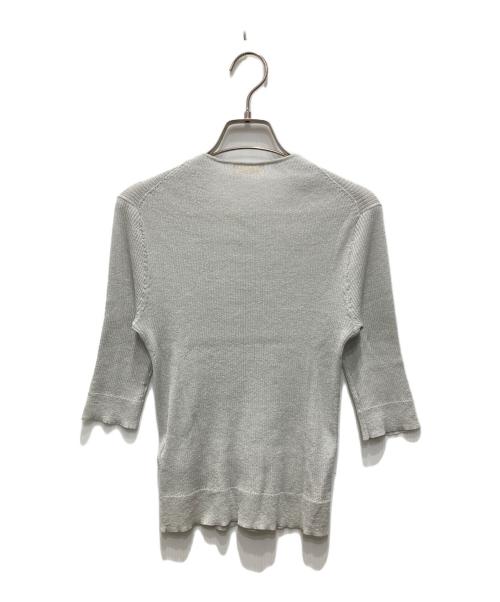 BALLSEY（ボールジィ）BALLSEY (ボールジィ) マーセライズドコットンリブ クルーネックカーディガン グレー サイズ:Sの古着・服飾アイテム