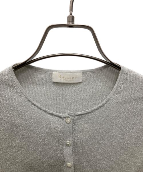 BALLSEY（ボールジィ）BALLSEY (ボールジィ) マーセライズドコットンリブ クルーネックカーディガン グレー サイズ:Sの古着・服飾アイテム