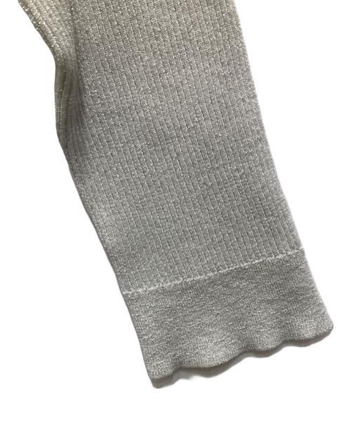 BALLSEY（ボールジィ）BALLSEY (ボールジィ) マーセライズドコットンリブ クルーネックカーディガン グレー サイズ:Sの古着・服飾アイテム