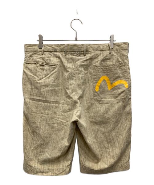 EVISU（エヴィス）EVISU (エヴィス) YAMANE (ヤマネ) カモメプリントハーフパンツ ベージュ サイズ:8の古着・服飾アイテム
