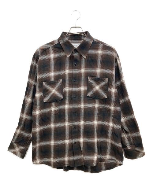 RAFU（ラフ）RAFU (ラフ) STANDARD SHIRT/スタンダード シャツ ブラウン サイズ:LARGEの古着・服飾アイテム