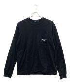 COMME des GARCONS HOMMEコムデギャルソン オム）の古着「長袖カットソー」｜ブラック