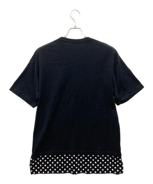 COMME des GARCONS HOMME（コムデギャルソン オム）COMME des GARCONS HOMME (コムデギャルソン オム) ドット切替カットソー ブラック サイズ:Mの古着・服飾アイテム