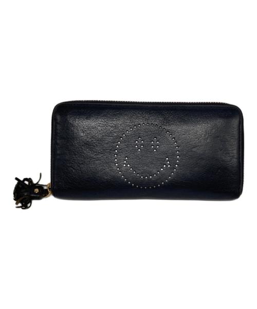 ANYA HINDMARCH（アニヤ・ハインドマーチ）ANYA HINDMARCH (アニヤハインドマーチ) 長財布 ブラックの古着・服飾アイテム