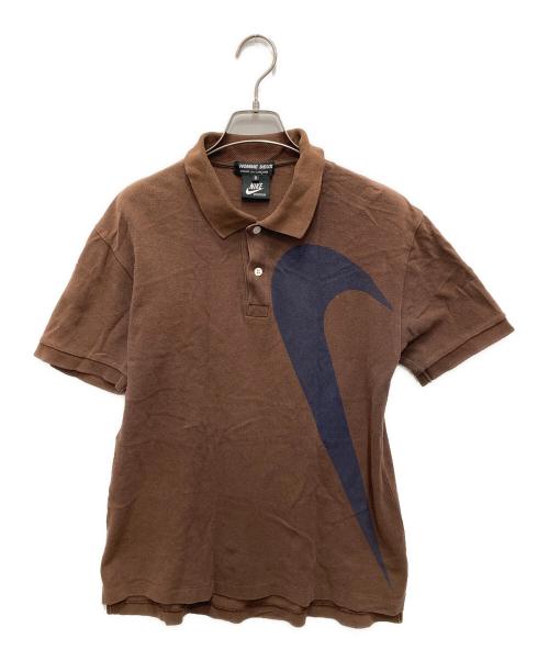 NIKE（ナイキ）NIKE (ナイキ) COMME des GARCONS HOMME DEUX (コムデギャルソン オム ドゥ) ポロシャツ ブラウン サイズ:Mの古着・服飾アイテム