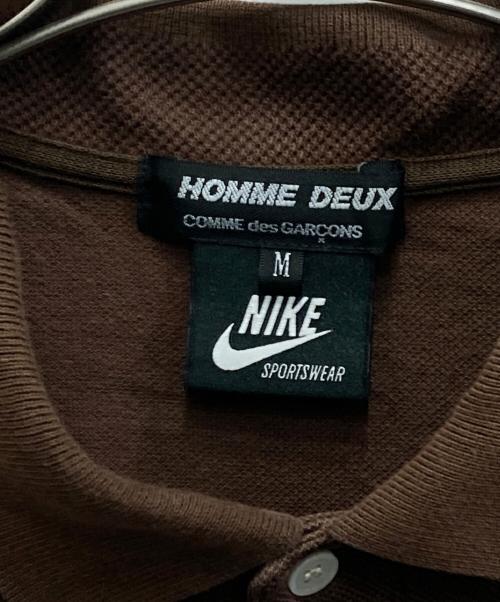 NIKE（ナイキ）NIKE (ナイキ) COMME des GARCONS HOMME DEUX (コムデギャルソン オム ドゥ) ポロシャツ ブラウン サイズ:Mの古着・服飾アイテム