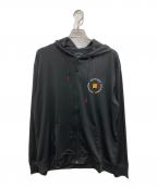 FREELY CIRCLEフリーリーサークル）の古着「LOGO RASH ZIP HOODIE」｜ブラック