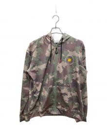 FREELY CIRCLE（フリーリーサークル）の古着「LOGO RASH ZIP HOODIE」｜カーキ