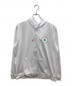 FREELY CIRCLEフリーリーサークル）の古着「LOGO RASH ZIP HOODIE」｜ホワイト