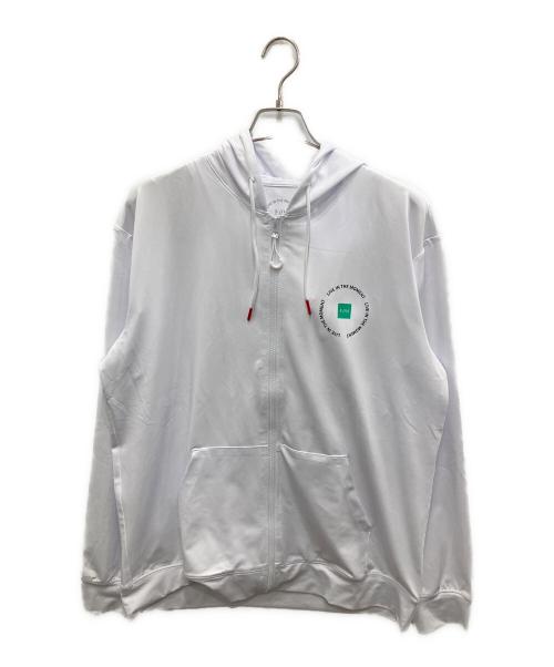 FREELY CIRCLE（フリーリーサークル）FREELY CIRCLE (フリーリーサークル) LOGO RASH ZIP HOODIE ホワイト サイズ:XL 未使用品の古着・服飾アイテム