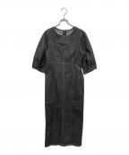 CAPRICIEUX LE'MAGEカプリシューレマージュ）の古着「パネル切替ステッチワンピース」｜グレー