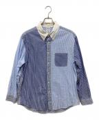 BROOKS BROTHERSブルックスブラザーズ）の古着「シアサッカーボタンダウンシャツ」｜ブルー