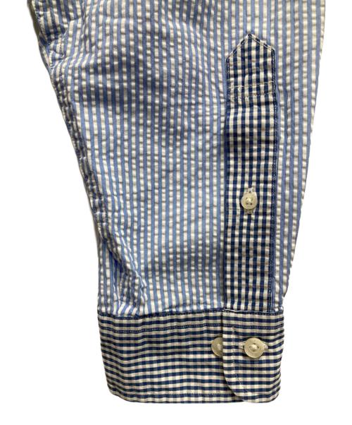 BROOKS BROTHERS（ブルックスブラザーズ）BROOKS BROTHERS (ブルックスブラザーズ) シアサッカーボタンダウンシャツ ブルー サイズ:XLの古着・服飾アイテム