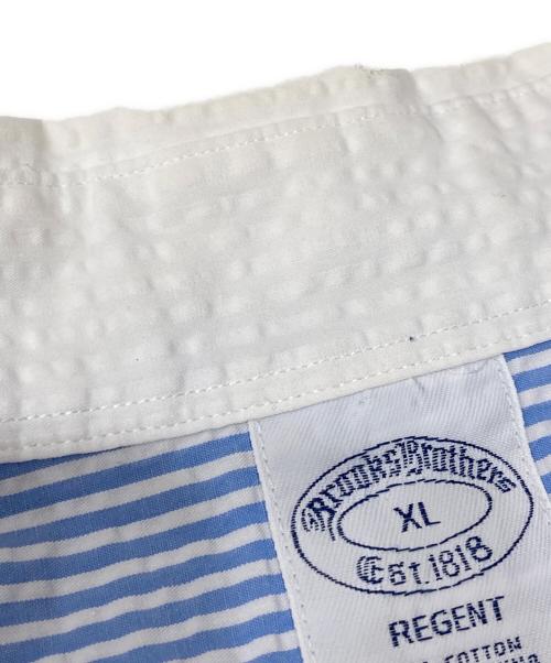 BROOKS BROTHERS（ブルックスブラザーズ）BROOKS BROTHERS (ブルックスブラザーズ) シアサッカーボタンダウンシャツ ブルー サイズ:XLの古着・服飾アイテム