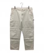CarHarttカーハート）の古着「B04 Drill Double-Front Work Dungaree/B04 ダブルニー ドリル ワーク ダンガリー」｜アイボリー