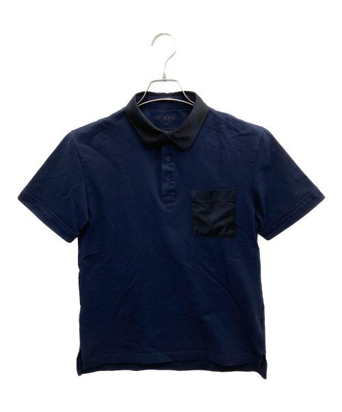 BLACK LABEL CRESTBRIDGE（ブラックレーベル クレストブリッジ）BLACK LABEL CRESTBRIDGE (ブラックレーベル クレストブリッジ) 半袖ポロシャツ ネイビー サイズ:Mの古着・服飾アイテム