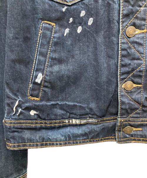 DSQUARED2（ディースクエアード）DSQUARED2 (ディースクエアード) ペイントデニムジャケット ブルー サイズ:４８の古着・服飾アイテム