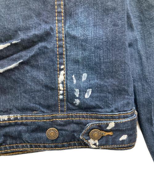 DSQUARED2（ディースクエアード）DSQUARED2 (ディースクエアード) ペイントデニムジャケット ブルー サイズ:４８の古着・服飾アイテム
