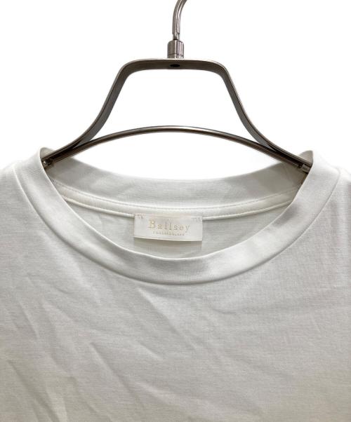 BALLSEY（ボールジィ）BALLSEY (ボールジィ) ジャージコンビ ペプラムプルオーバー ホワイト サイズ:36の古着・服飾アイテム