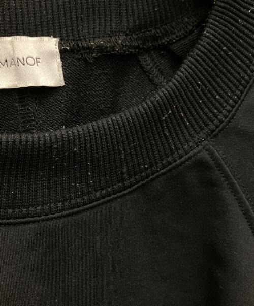 MANOF（マノフ）MANOF (マノフ) WAIST TUCK VOLUME SLEEVE SWEAT/ウエスト タック ボリューム スリーブ スウェット ブラック サイズ:Freeの古着・服飾アイテム