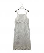 STRATAエストラータ）の古着「エンブロイダリースカラップキャミソールワンピース」｜ホワイト