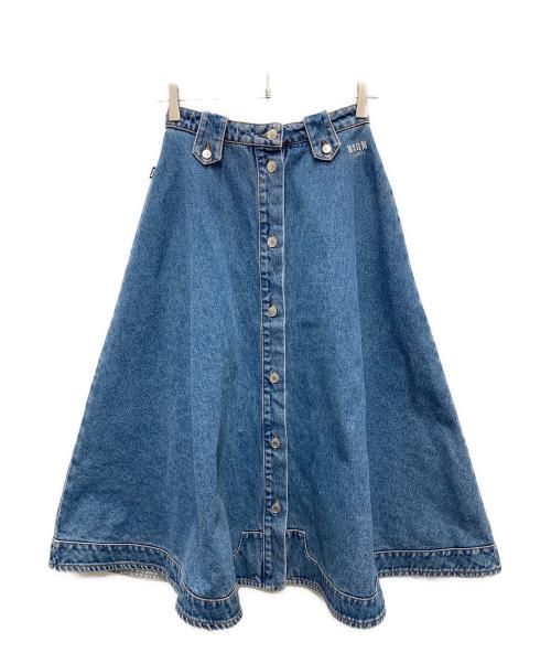 MSGM（エムエスジーエム）MSGM (エムエスジーエム) Aラインデニムスカート ブルー サイズ:38の古着・服飾アイテム