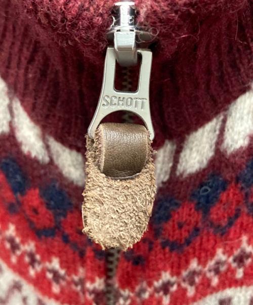 Schott（ショット）Schott (ショット) ニットジャケット ボルドー サイズ:XXLの古着・服飾アイテム