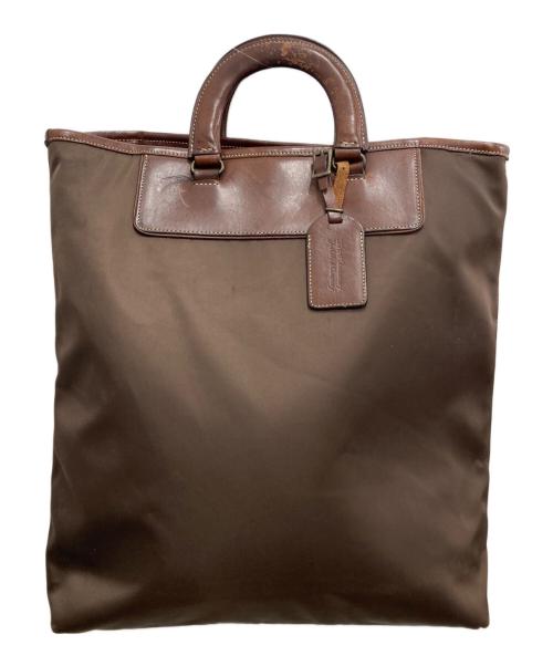 PORTER（ポーター）PORTER (ポーター) ナイロンレザーハンドバッグ ブラウンの古着・服飾アイテム
