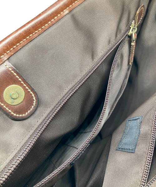 PORTER（ポーター）PORTER (ポーター) ナイロンレザーハンドバッグ ブラウンの古着・服飾アイテム