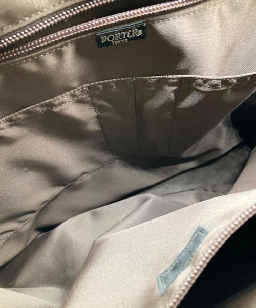 PORTER（ポーター）PORTER (ポーター) ナイロンレザーハンドバッグ ブラウンの古着・服飾アイテム