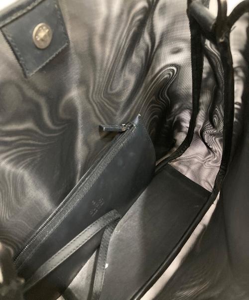 GUCCI（グッチ）GUCCI (グッチ) バンブーハンドルメッシュハンドバッグ ブラックの古着・服飾アイテム