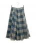 JUSGLITTY (ジャスグリッティー) シアーギンガムチュールスカート グリーン：5000円