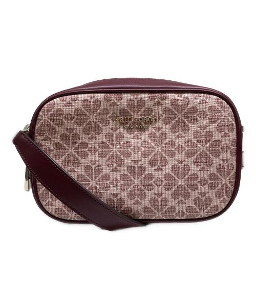 Kate Spade（ケイトスペード）Kate Spade (ケイトスペード) フラワーコーテッドキャンバス カメラバッグ ピンクの古着・服飾アイテム