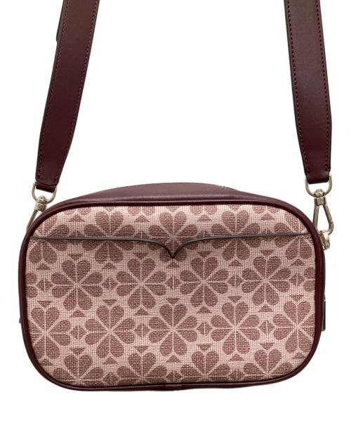 Kate Spade（ケイトスペード）Kate Spade (ケイトスペード) フラワーコーテッドキャンバス カメラバッグ ピンクの古着・服飾アイテム