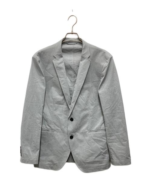 JOSEPH HOMME（ジョゼフ オム）JOSEPH HOMME (ジョゼフ オム) シアサッカーテーラードジャケット グレー サイズ:48の古着・服飾アイテム
