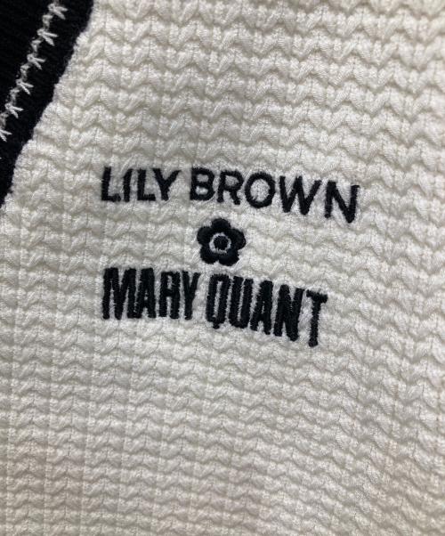 Lily Brown（リリーブラウン）Lily Brown (リリーブラウン) MARY QUANT (マリークヮント) バイカラーパフニットカーディガン アイボリー サイズ:freeの古着・服飾アイテム