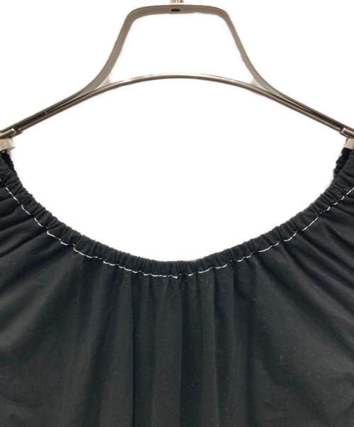 LANVIN en Bleu（ランバンオンブルー）LANVIN en Bleu (ランバンオンブルー) ギャザーカットワンピース ブラック サイズ:38 未使用品の古着・服飾アイテム